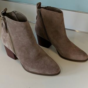 Sole Society Mira Asymmetrical leather bootie